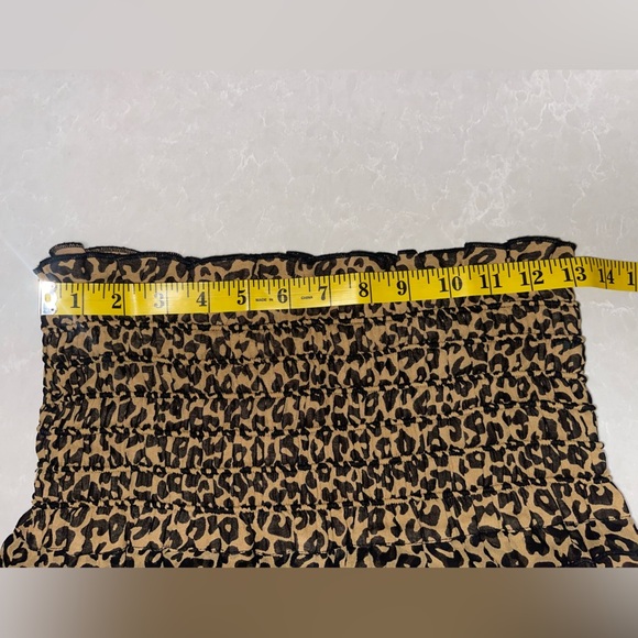 NWOT Sea New York Lottie Smocked Leopard Print Midi Skirt. - Picture 9 of 9